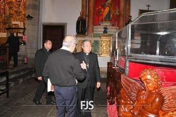 Visita del nuncio del Papa a la Basílica de Telde/Francisco Javier Santana y Antonio Alí.